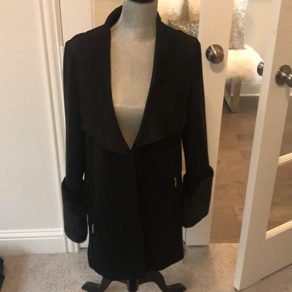 NWT Ivanka Trump Black Coat Size M